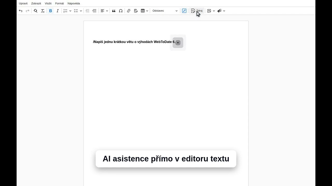 Náhled videa s ukázkou nového rozhraní WebToDate 6
